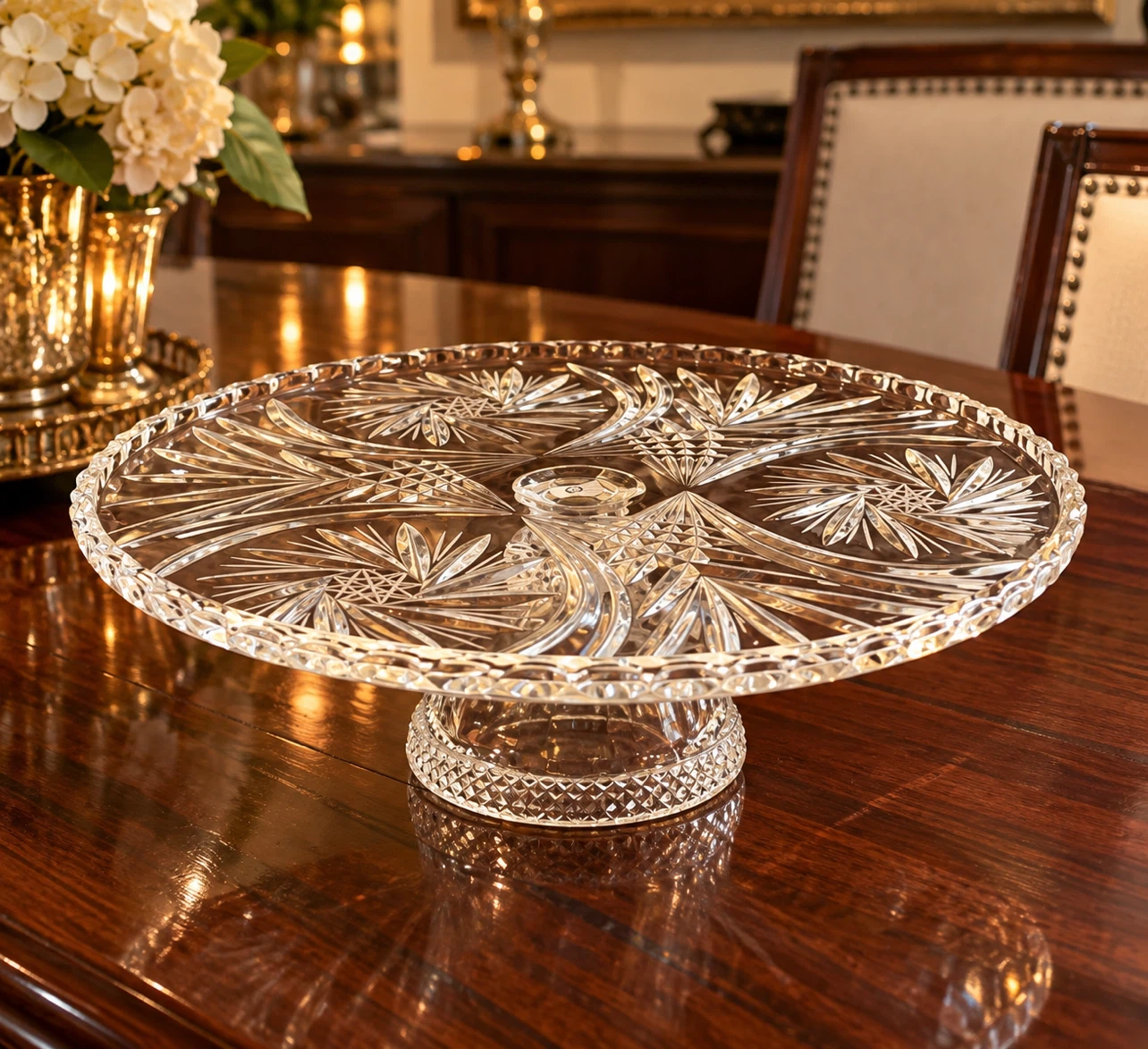 Crystal Pedestal Cake Stand
