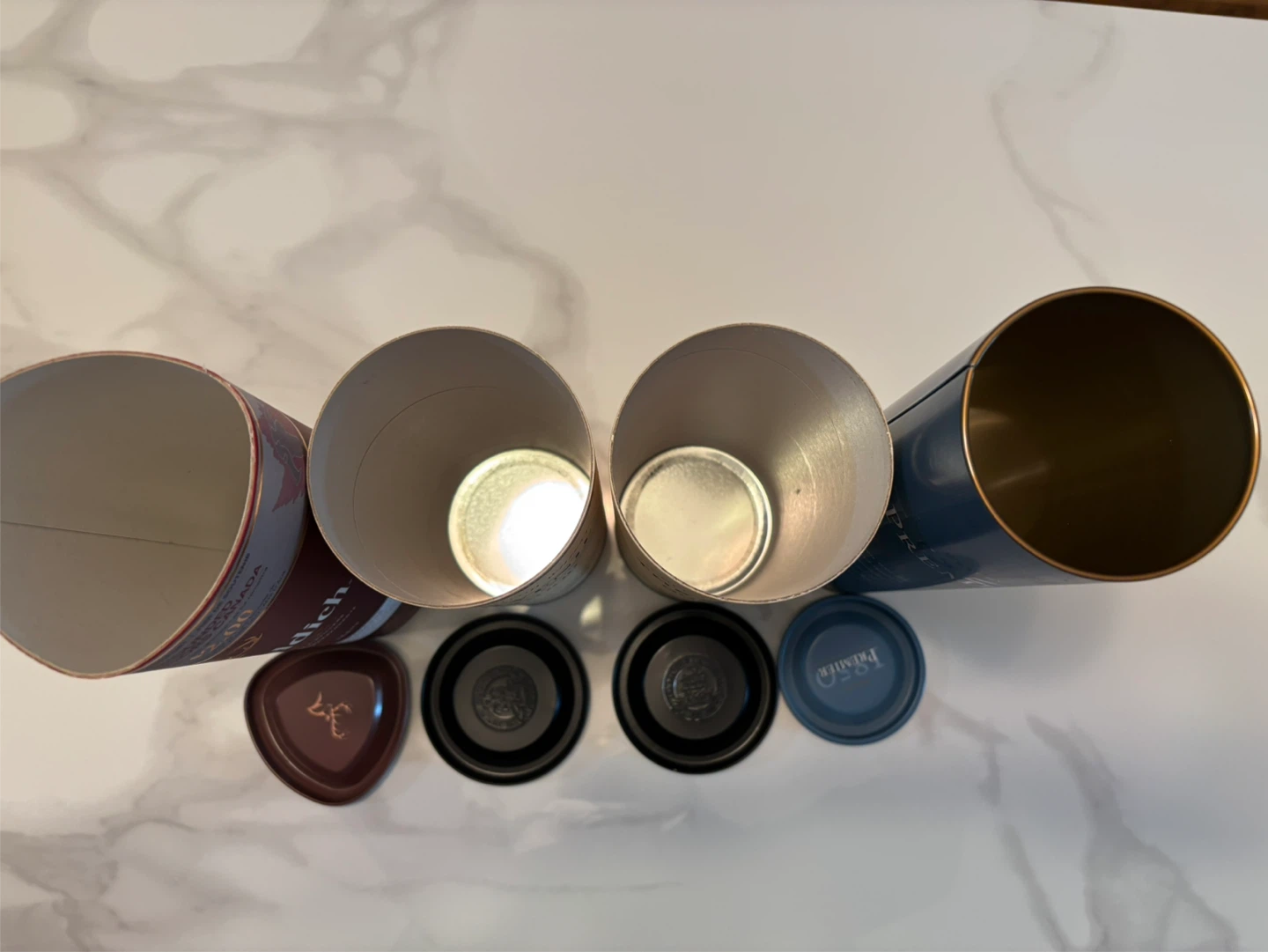 Set of 4 Empty Whisky and Wine Presentation Tubes - photo 3