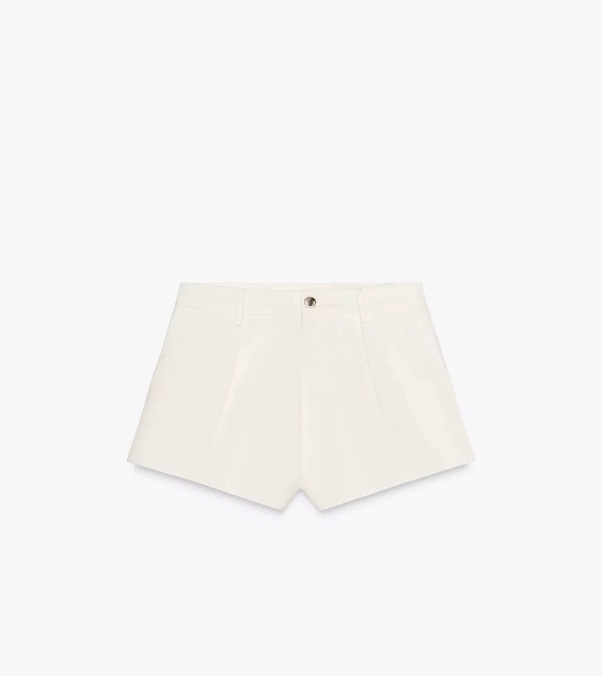 ZARA White Tailored Denim Shorts - photo 2
