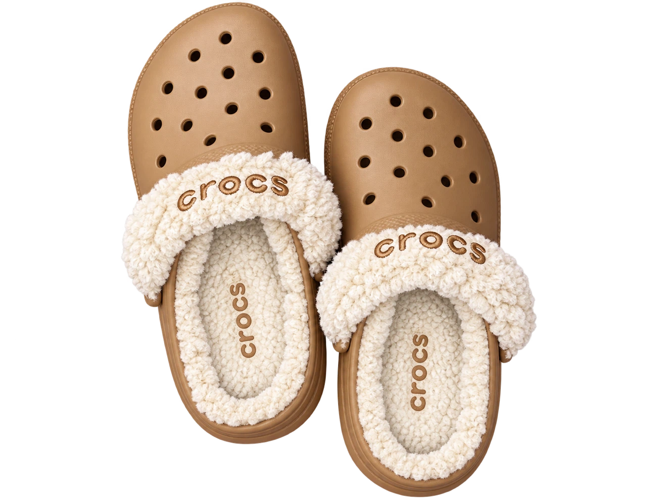 Crocs Faux-Fur Lined Clogs -25Cm