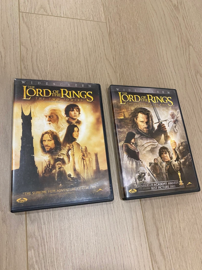 Lord of the Rings Movie DVDs ($2 Each)