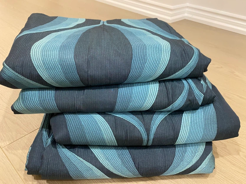 Blue & Teal Room Darkening Grommet Curtain Panels (2 Pairs) - photo 2
