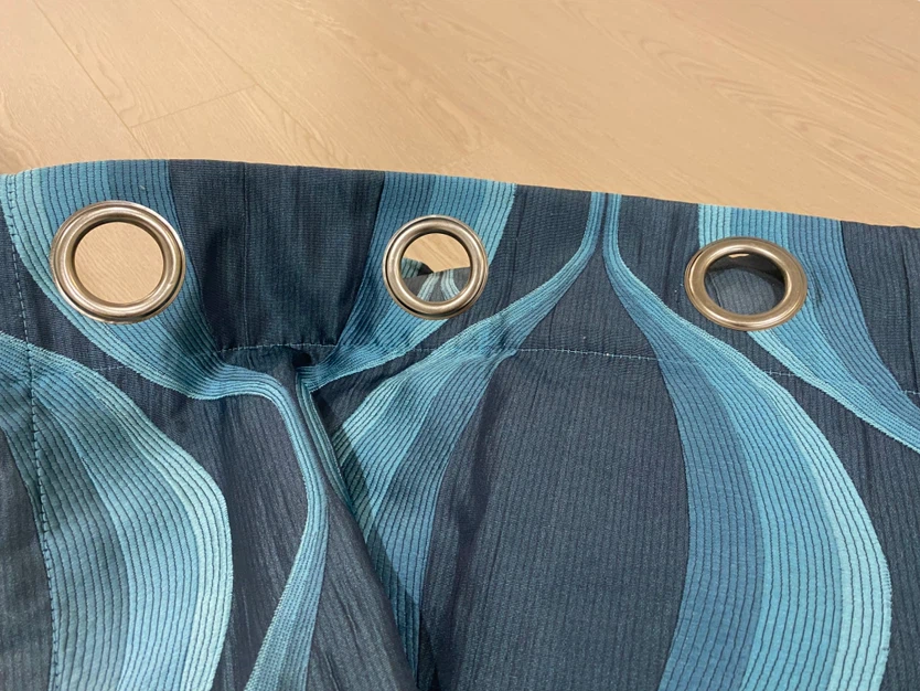 Blue & Teal Room Darkening Grommet Curtain Panels (2 Pairs) - photo 3