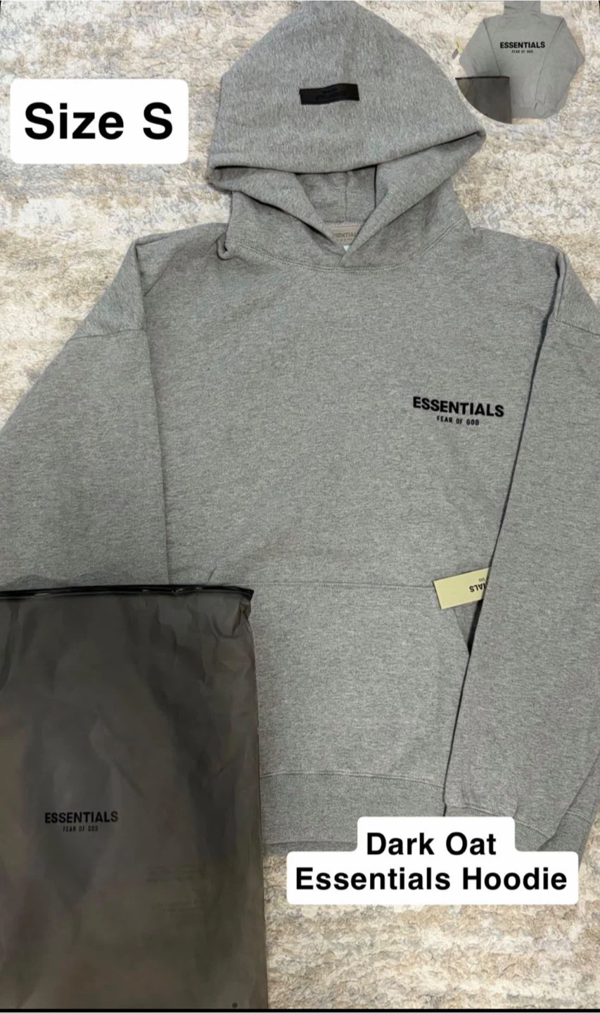 Dark Oatmeal Essentials Hoodie Size S