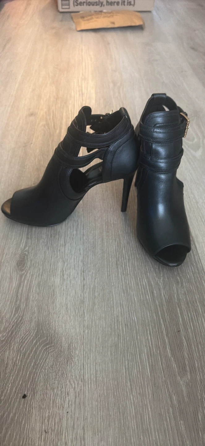 Michael Kors Black Peep-Toe Heeled Booties - photo 2