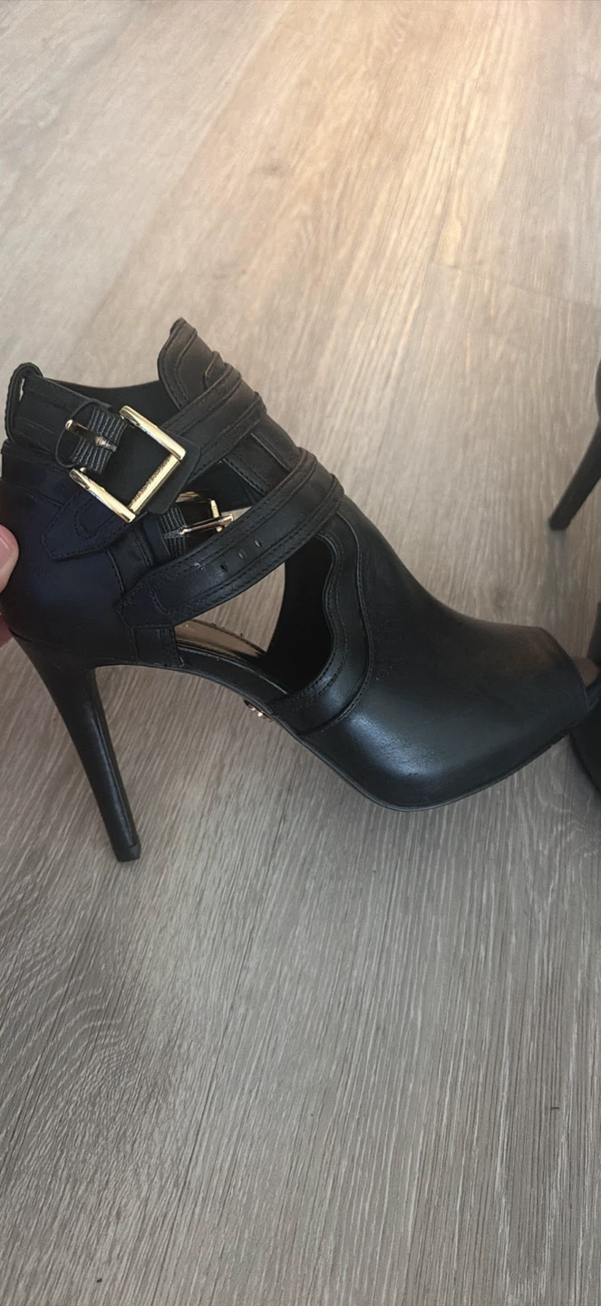 Michael Kors Black Peep-Toe Heeled Booties - photo 3