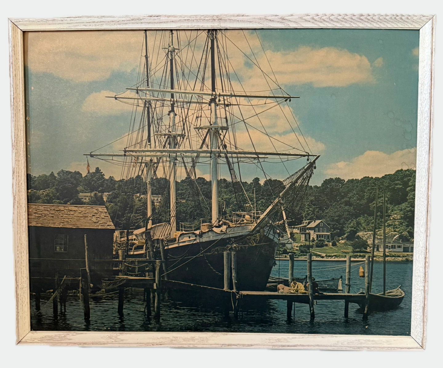 Vintage Framed Nautical Ship Wall Art