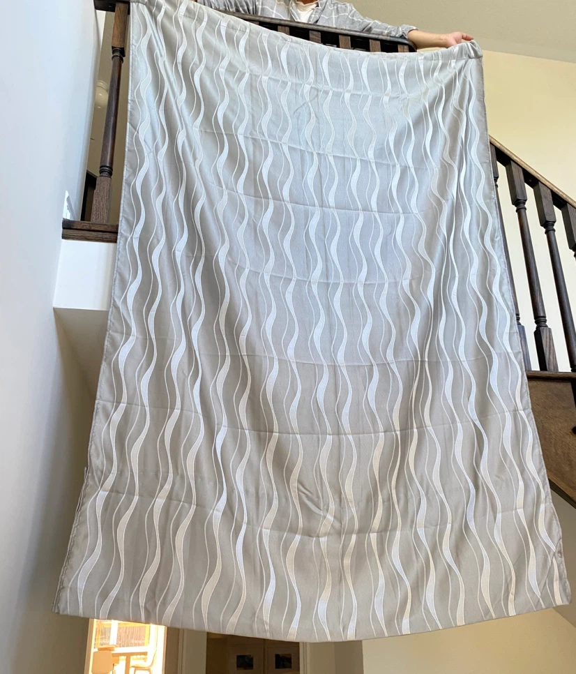 Gray & Silver Light Filtering Curtain Panels (1 Pair)