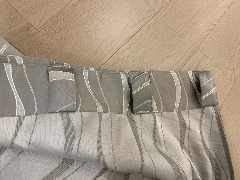 Gray & Silver Light Filtering Curtain Panels (1 Pair) - photo 3