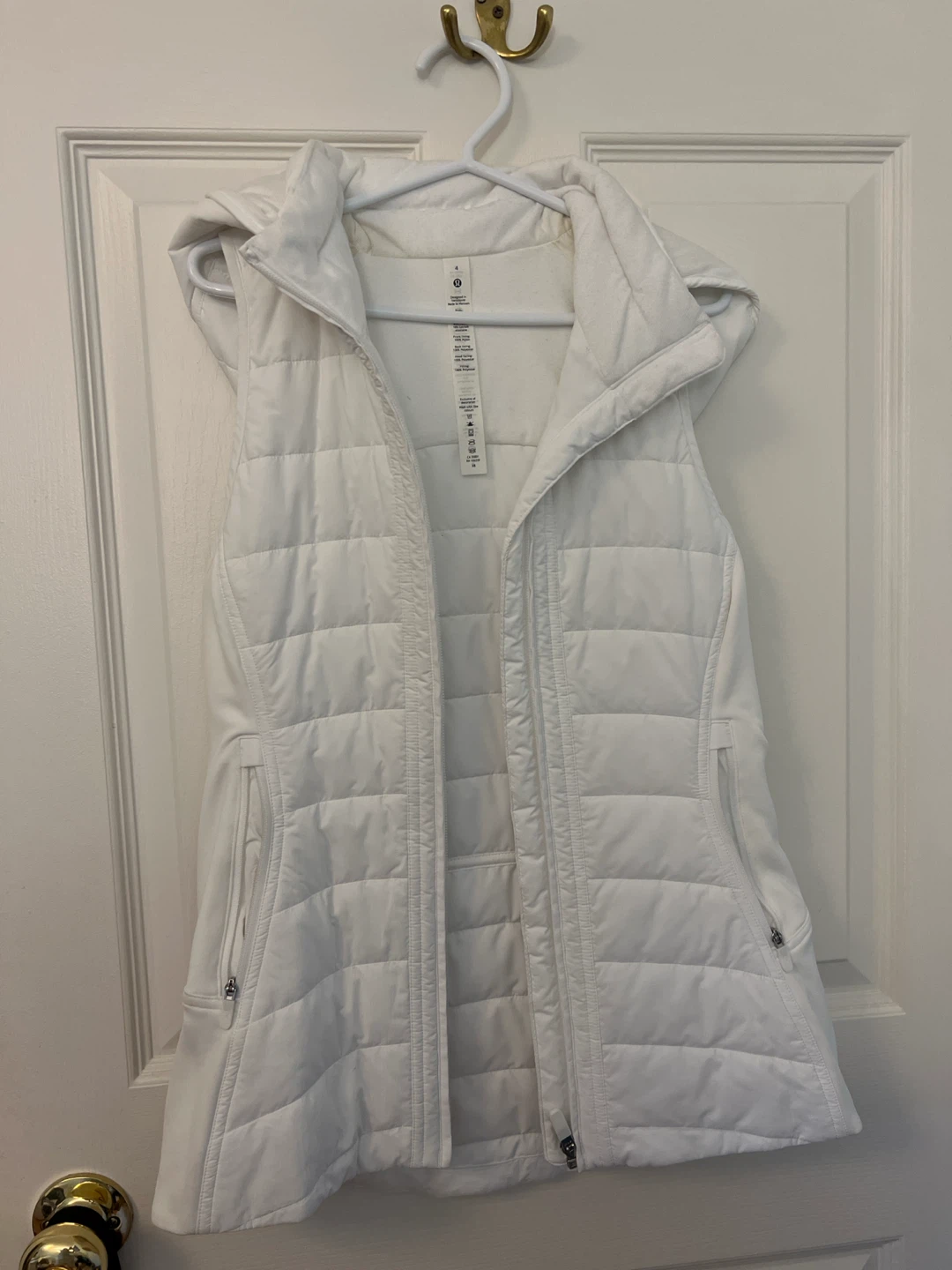 Lululemon White Puffer Vest Size 4