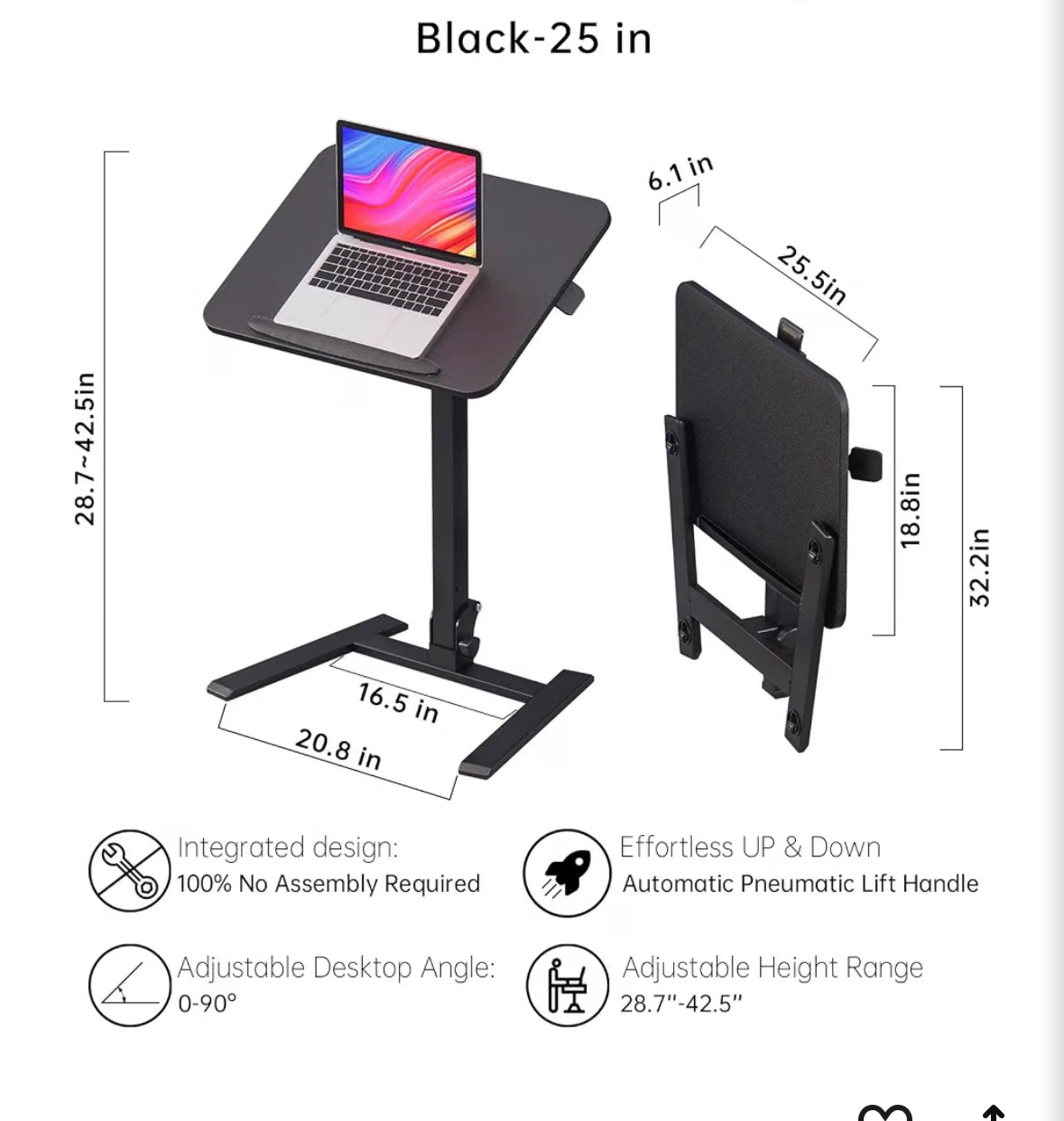 Adjustable Standing Desk Laptop Table - photo 3