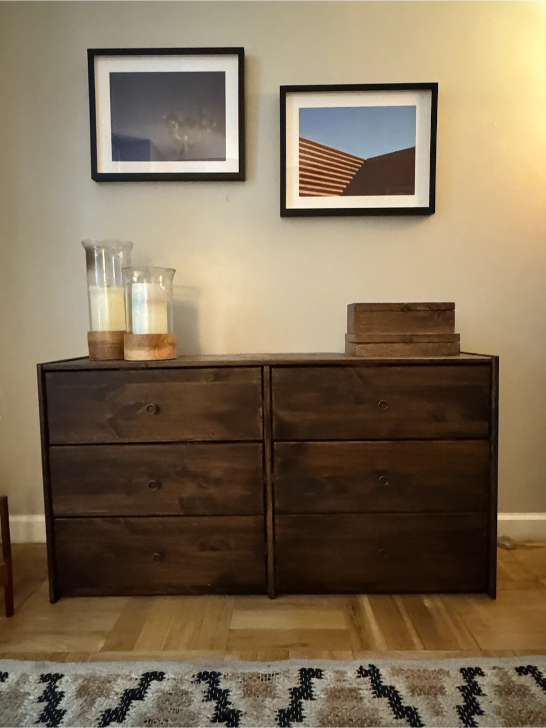 Dark Wood 6-Drawer Dresser