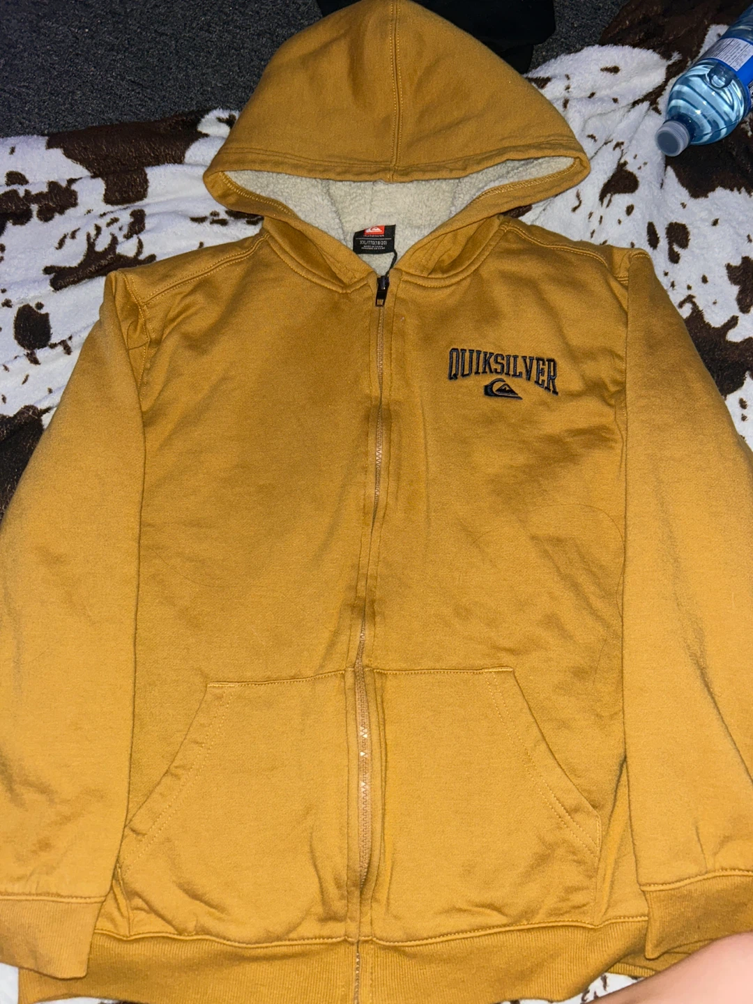 Quiksilver Sherpa-Lined Zip-Up Hoodie size xxl 18/20 - photo 2