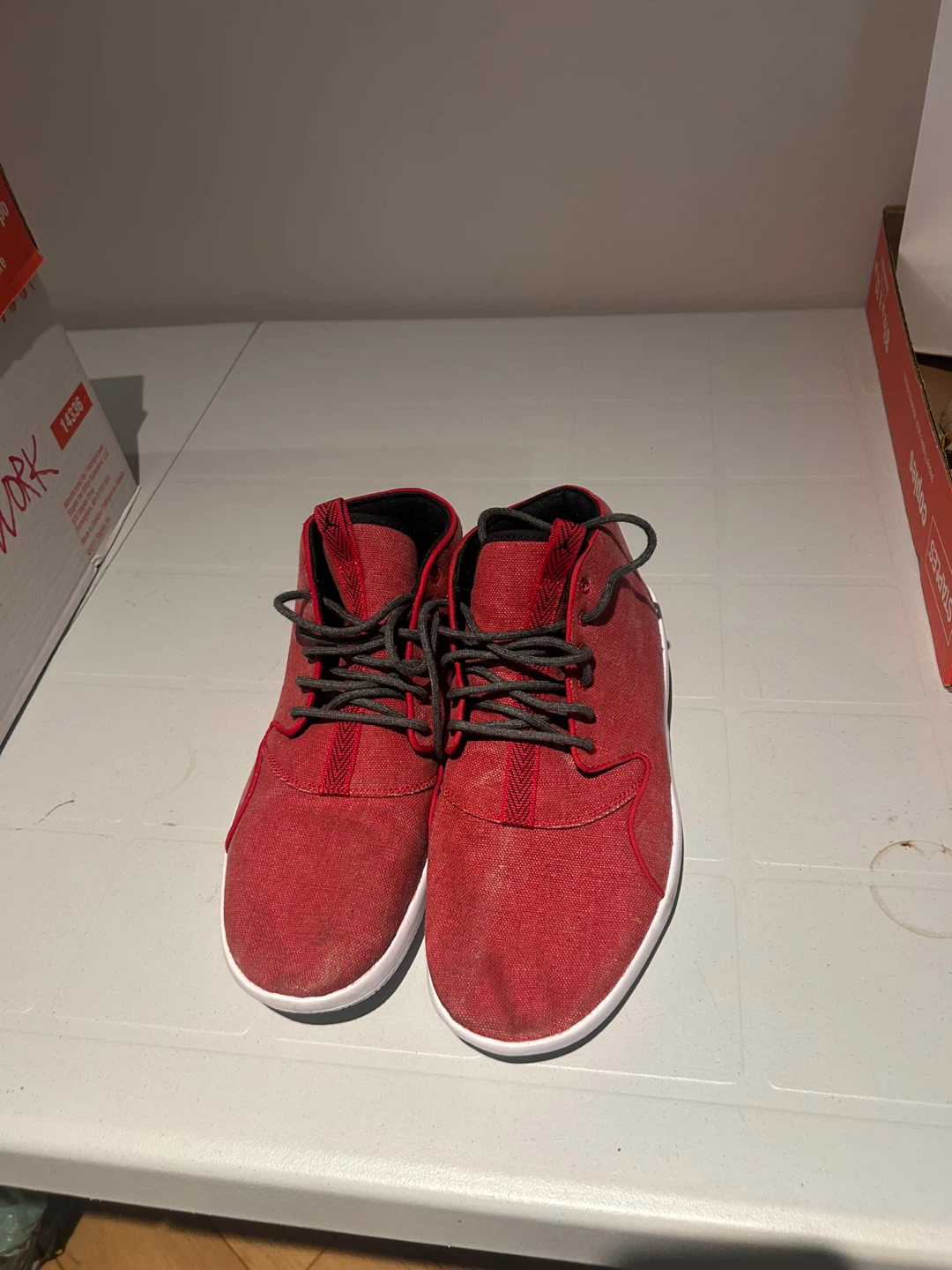 Jordan Air Red Sneakers 9.5 US - photo 2