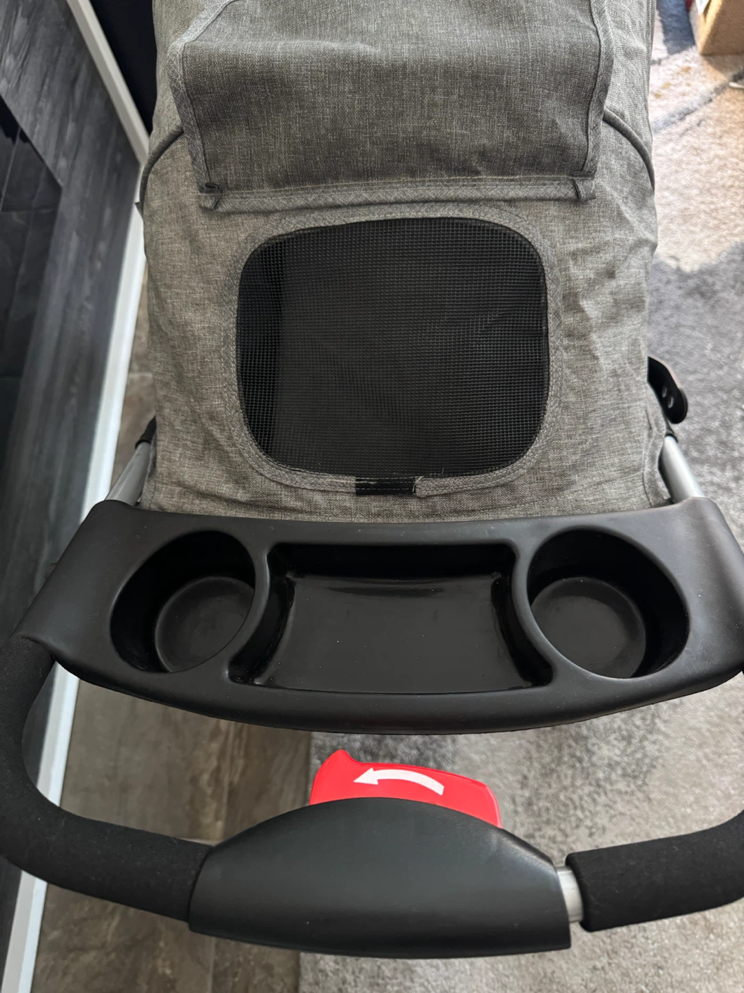 Pawhut Luxury Pet Stroller 3 Rubber Wheels Canopy Zippered Mesh - photo 5