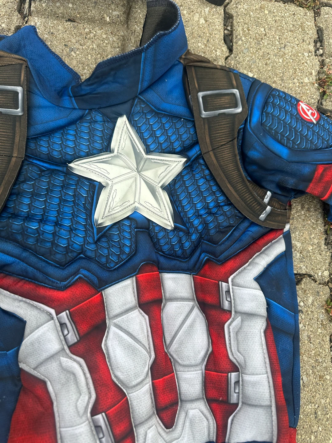 Captain America Halloween Costume with Mask and Shield - photo 3