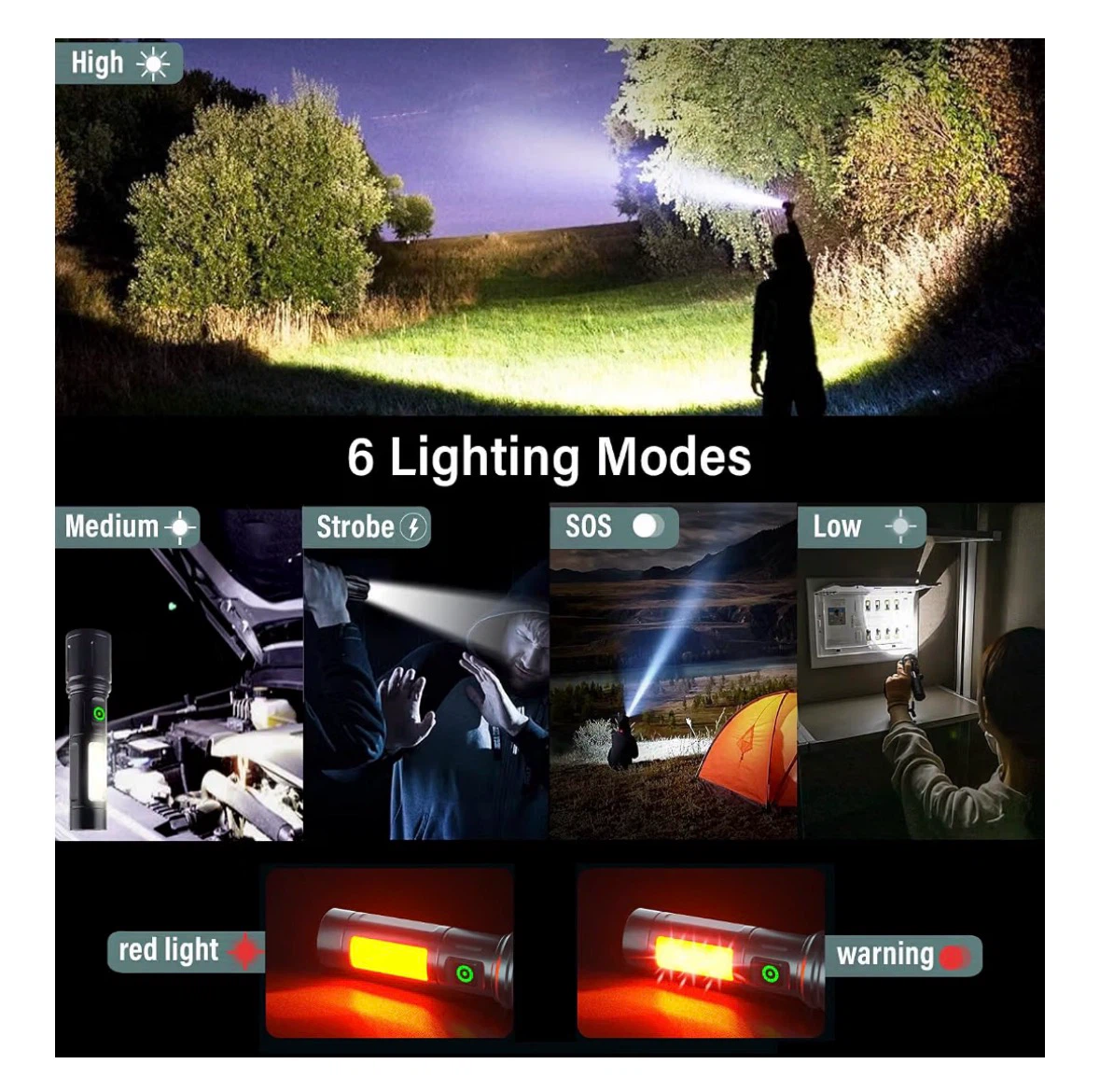 Tactical LED Flashlight & Case {NEW} - photo 5