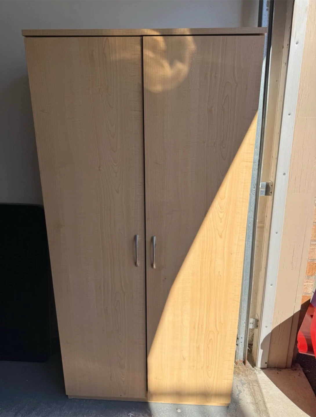 Light Oak Wood Storage Cabinet