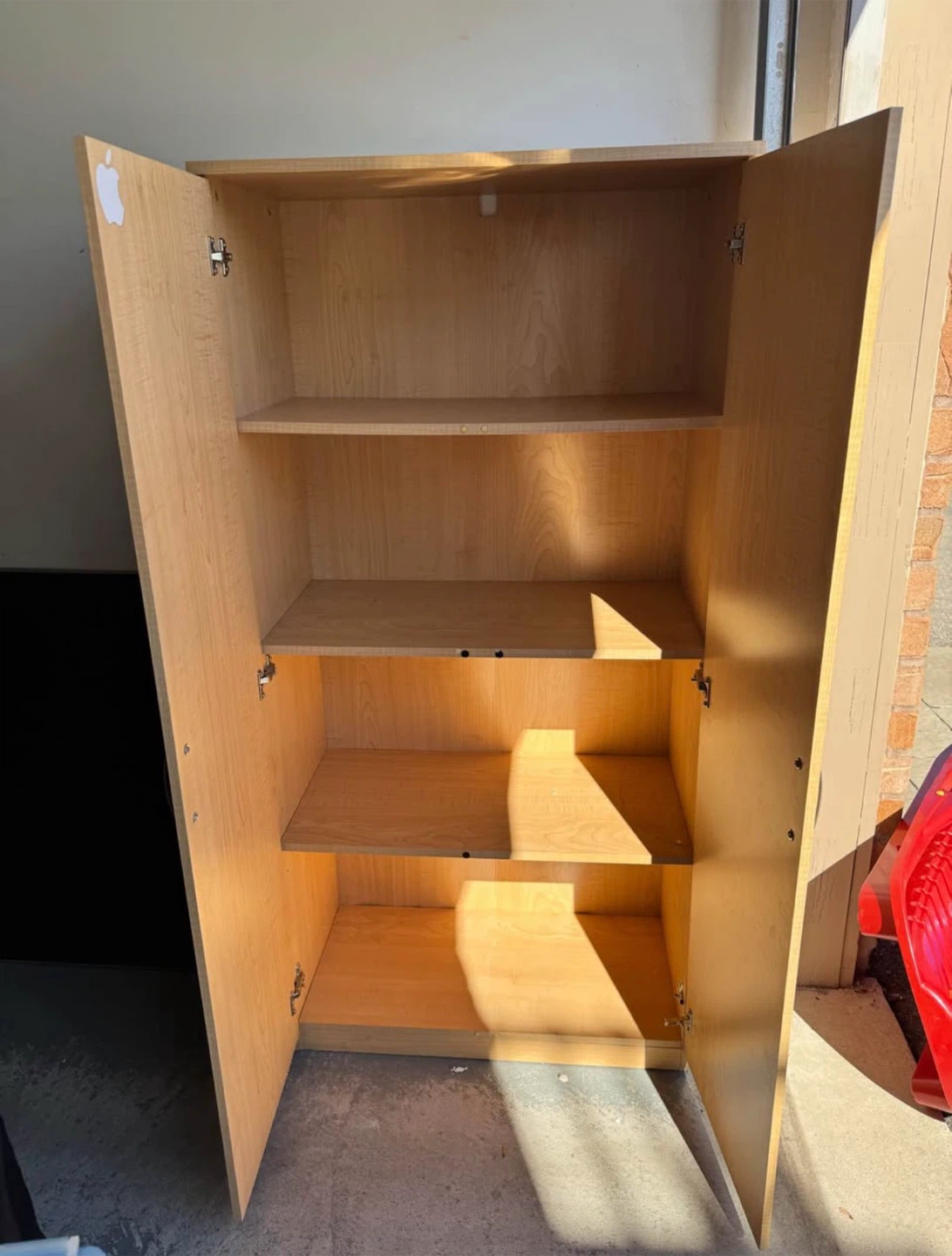 Light Oak Wood Storage Cabinet - photo 2