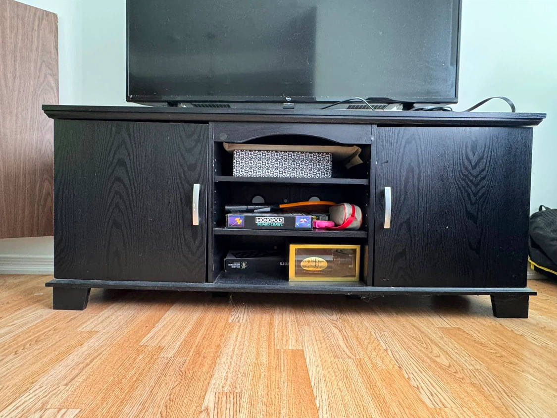 Black TV Media Console