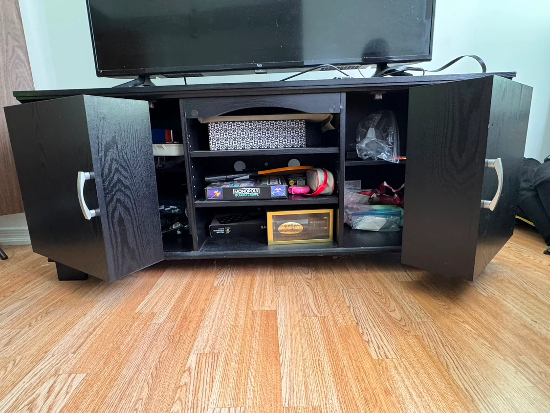 Black TV Media Console - photo 2