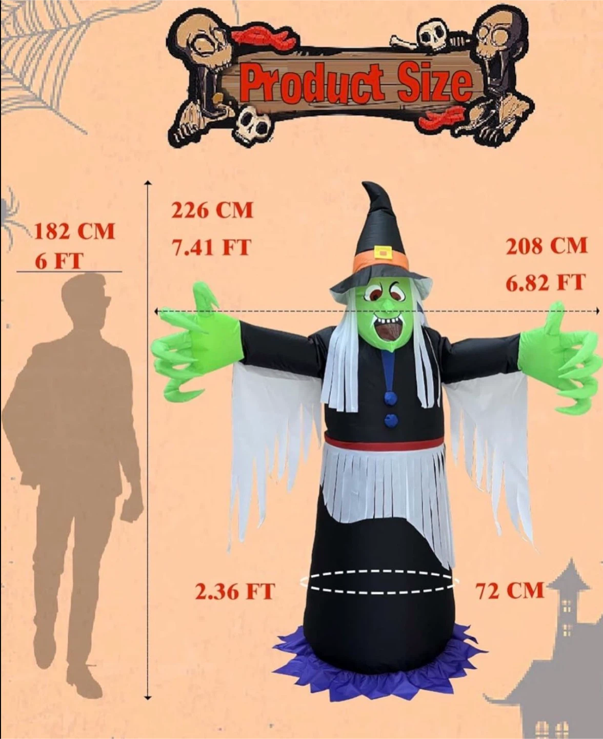 Witch Adult Inflatable Custom Halloween - photo 3