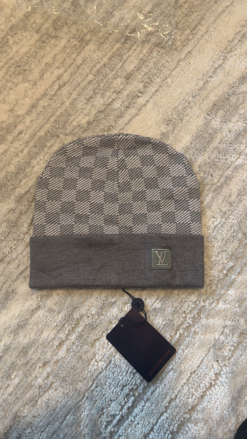 Louis Vuitton Damier Beanie Grey