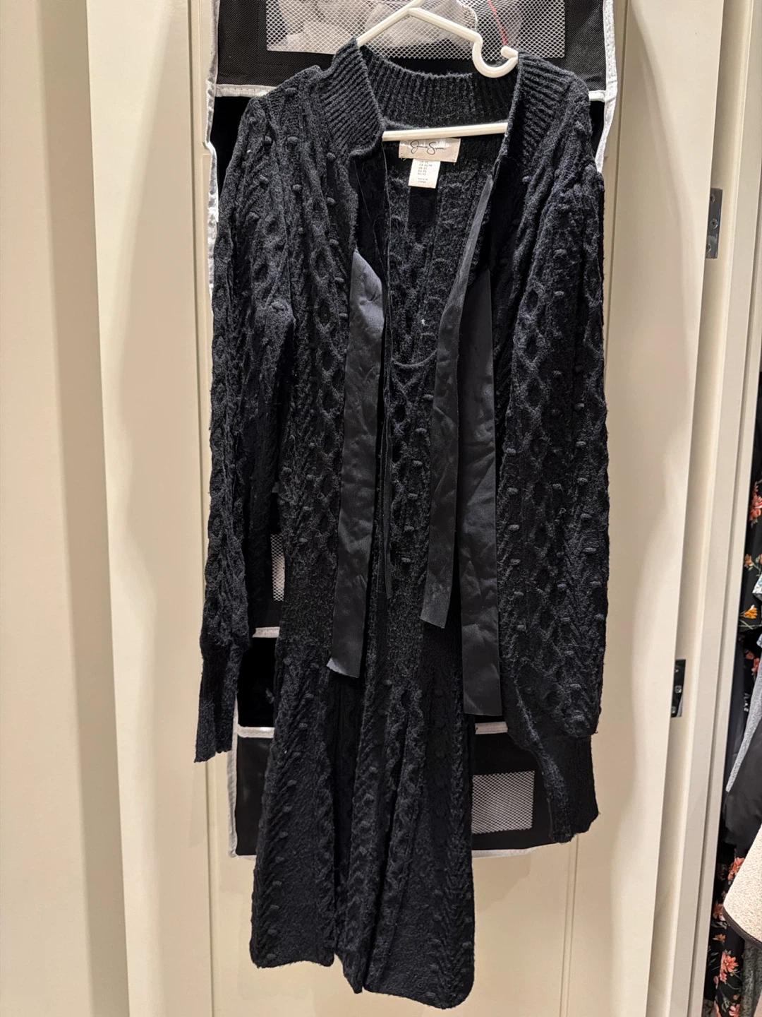Black knit dress