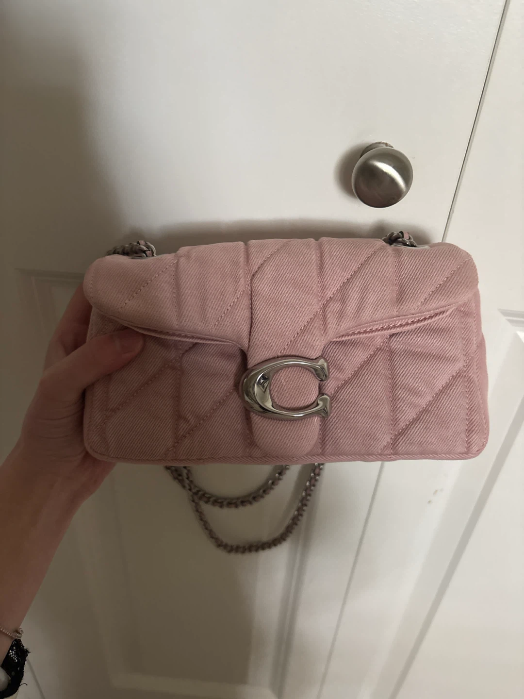 Coach Quilted Pink Shoulder Bag