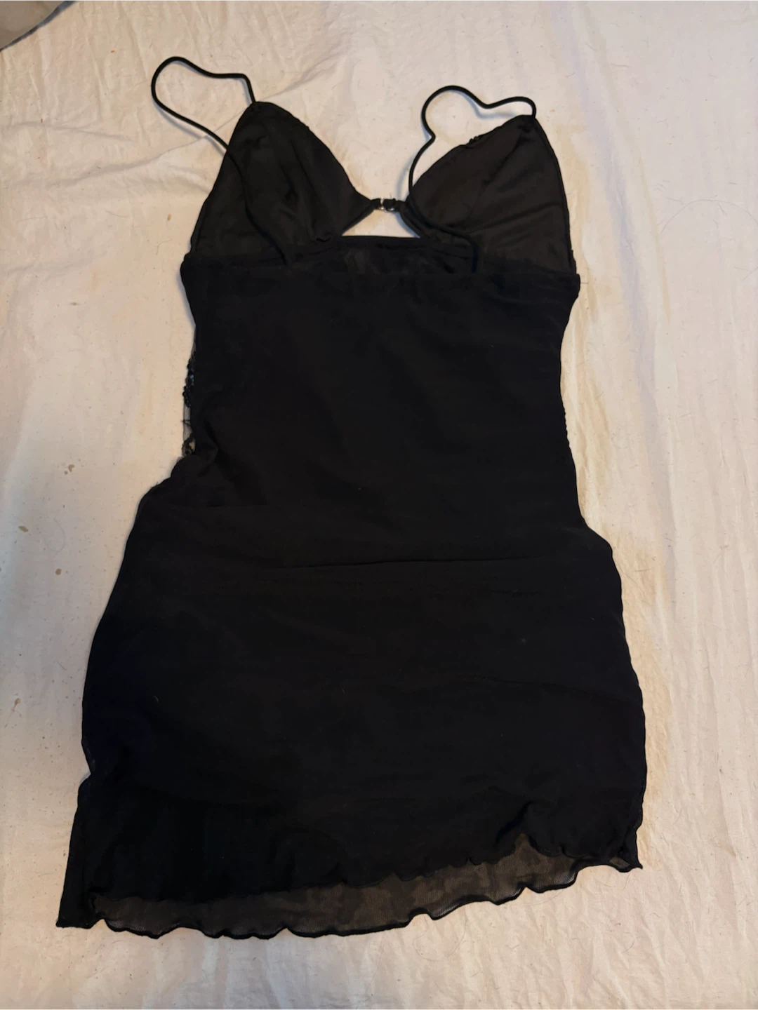 Black Sequin mesh Mini Dress - photo 2