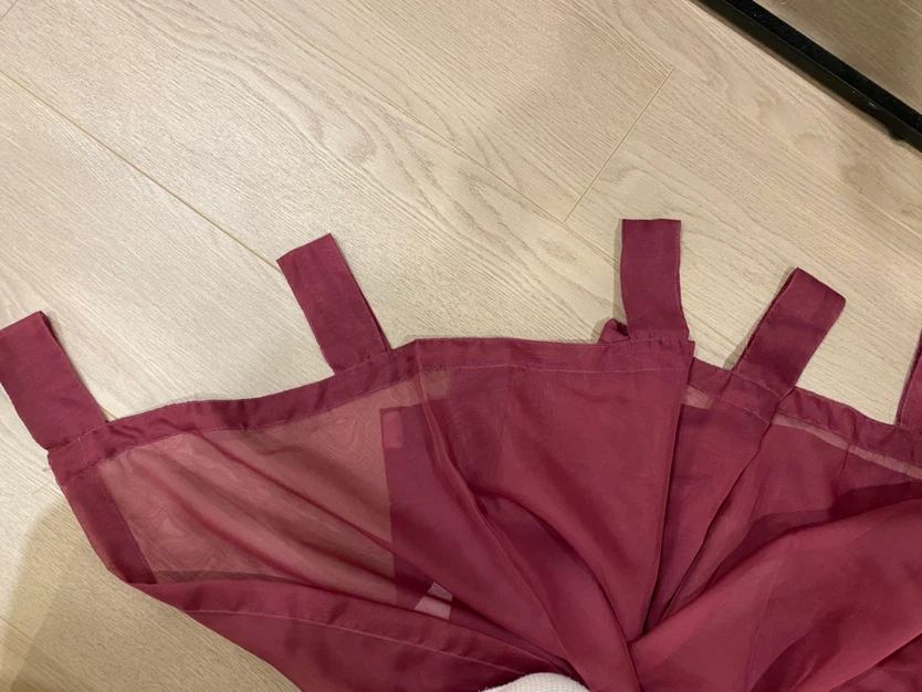 Burgundy Red Sheer Curtains (1 Pair) - photo 3