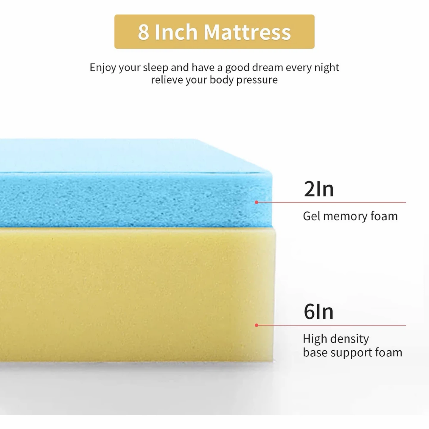 8-Inch Twin Size Memory Foam Mattress - photo 4