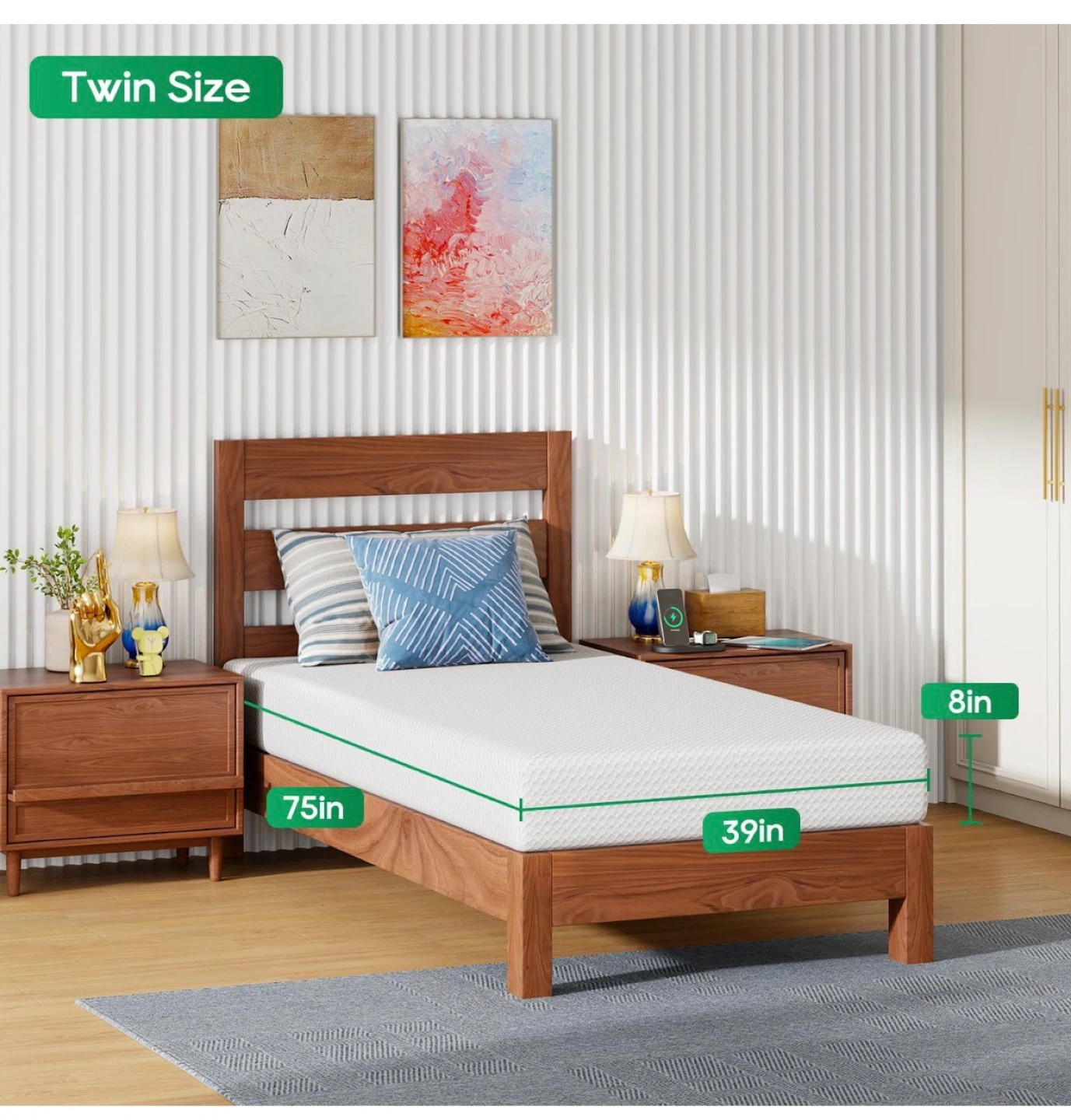8-Inch Twin Size Memory Foam Mattress - photo 2