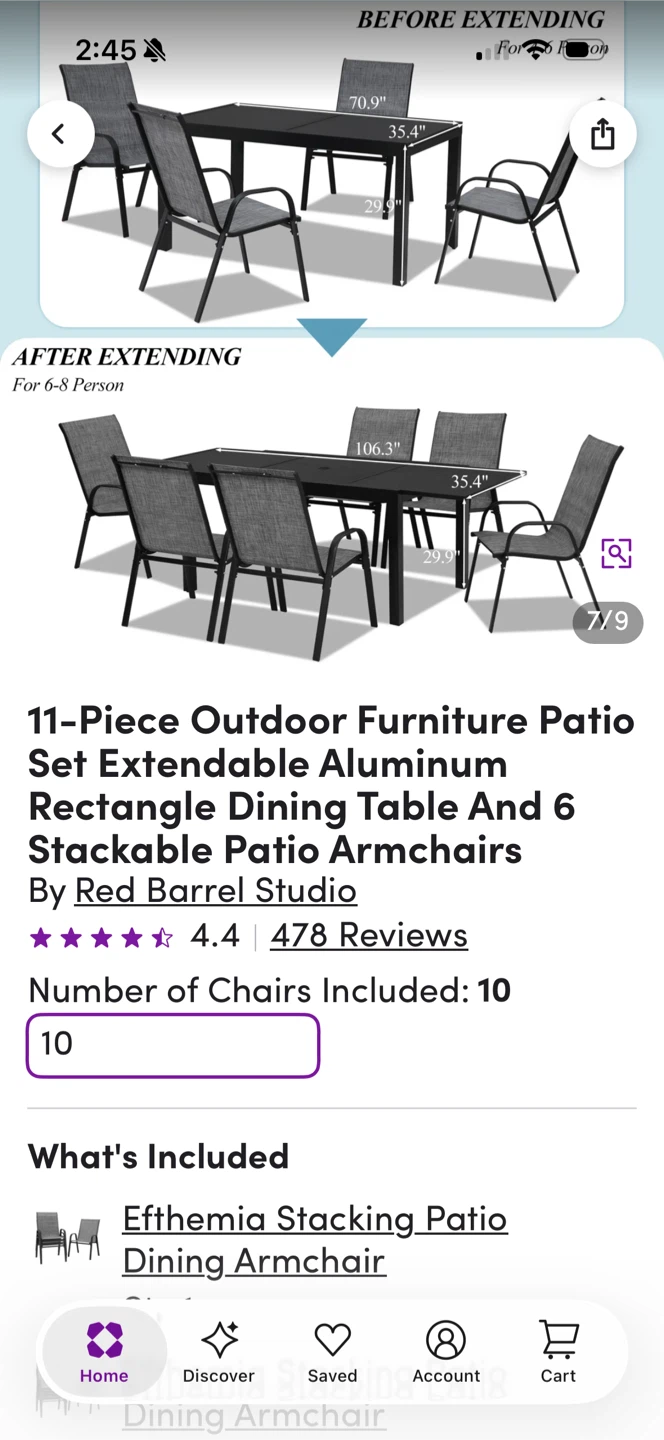 Red Barrel Studio 7 Outdoor Patio Dining Set