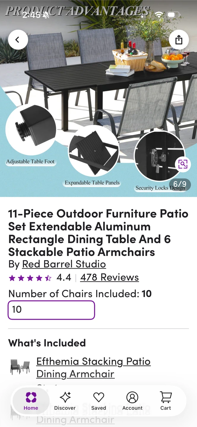 Red Barrel Studio 7 Outdoor Patio Dining Set - photo 2