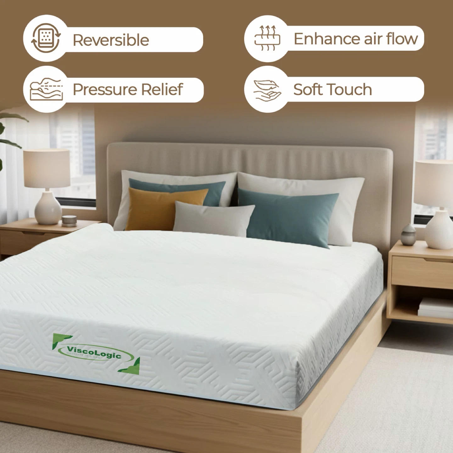ViscoLogic 7 inch Full Mattress Memory Foam Mattress - Brand New - photo 3