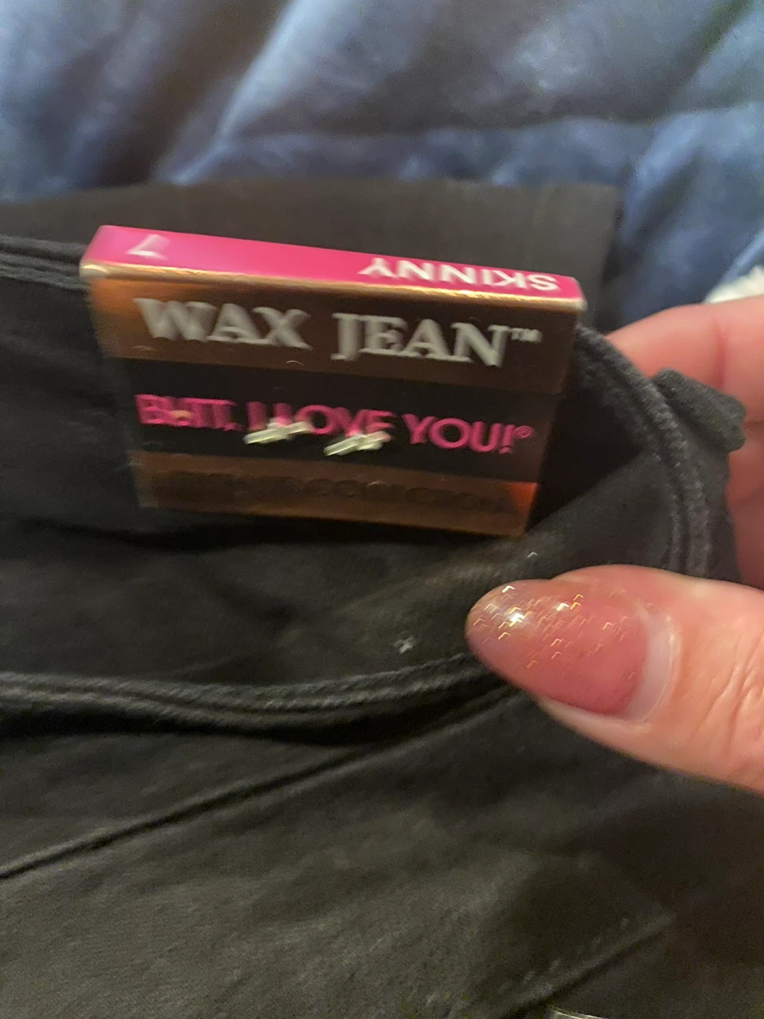 Wax Jean Butt, I Love You! Skinny Jeans - Black, Size 7 - photo 2