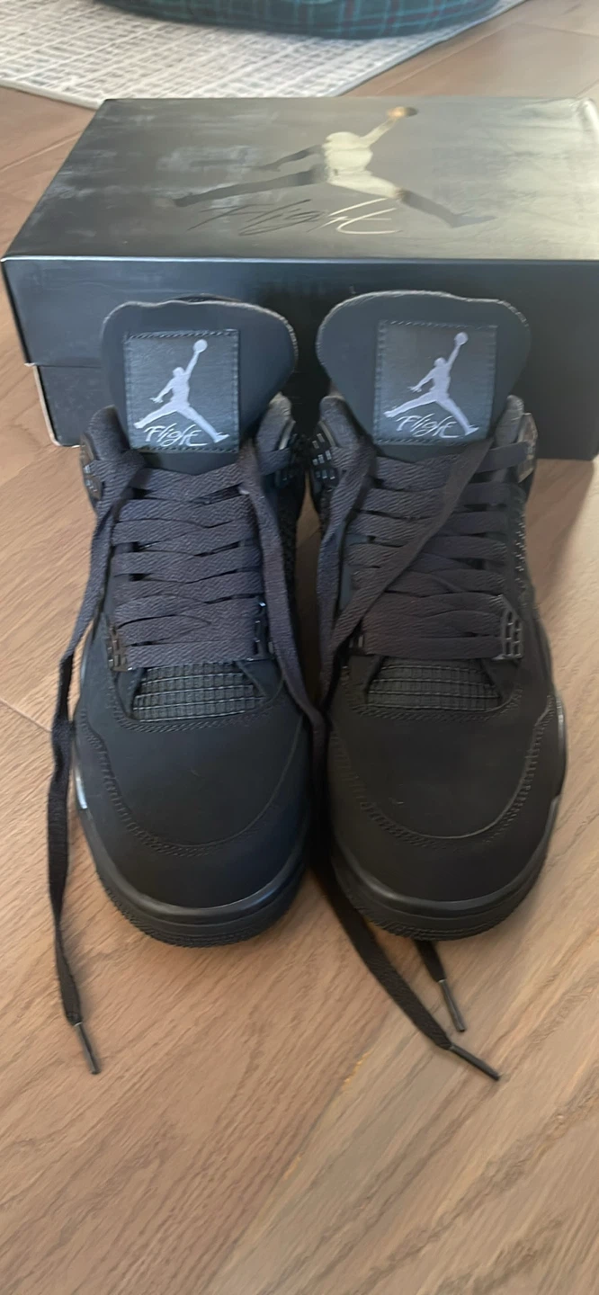 Air Jordan 4 Retro Black/Black-Lt Graphite - photo 4