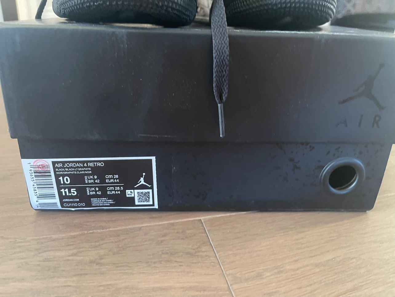 Air Jordan 4 Retro Black/Black-Lt Graphite - photo 5