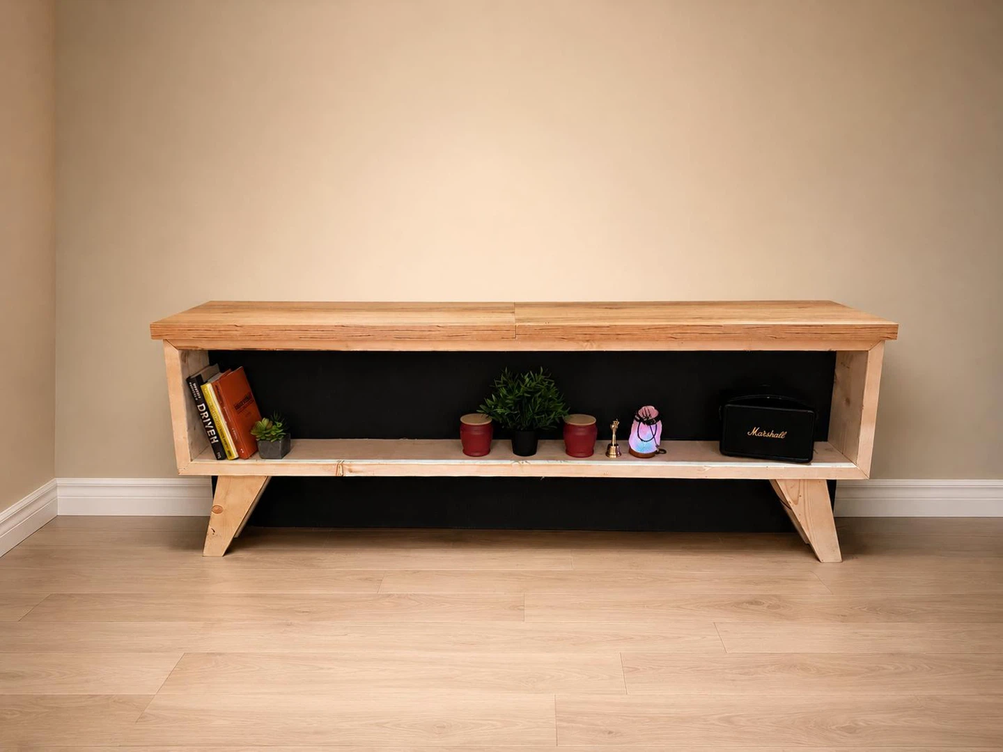 Handmade Wooden Media Console