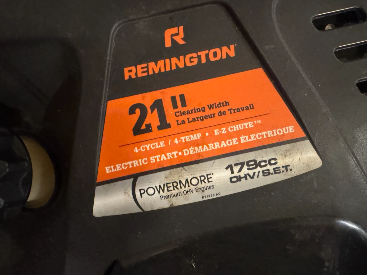 Remington Gas Snowblower with Electric Start. - photo 2
