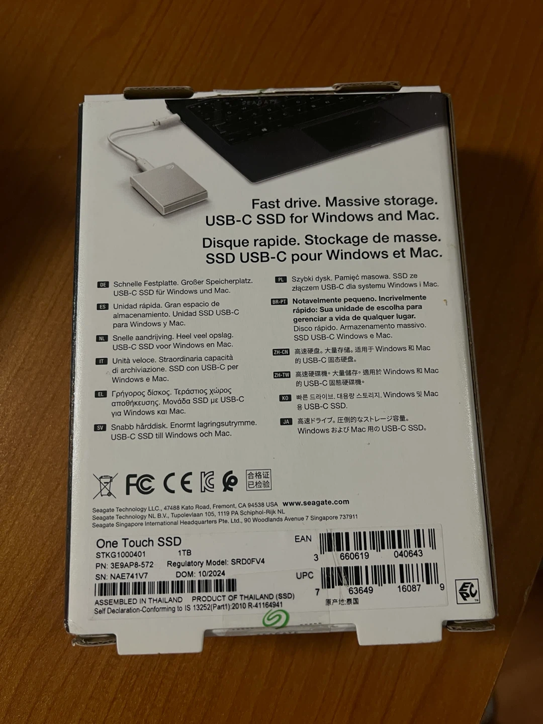 New Seagate 1TB SSD external one touch drive solid state - photo 2
