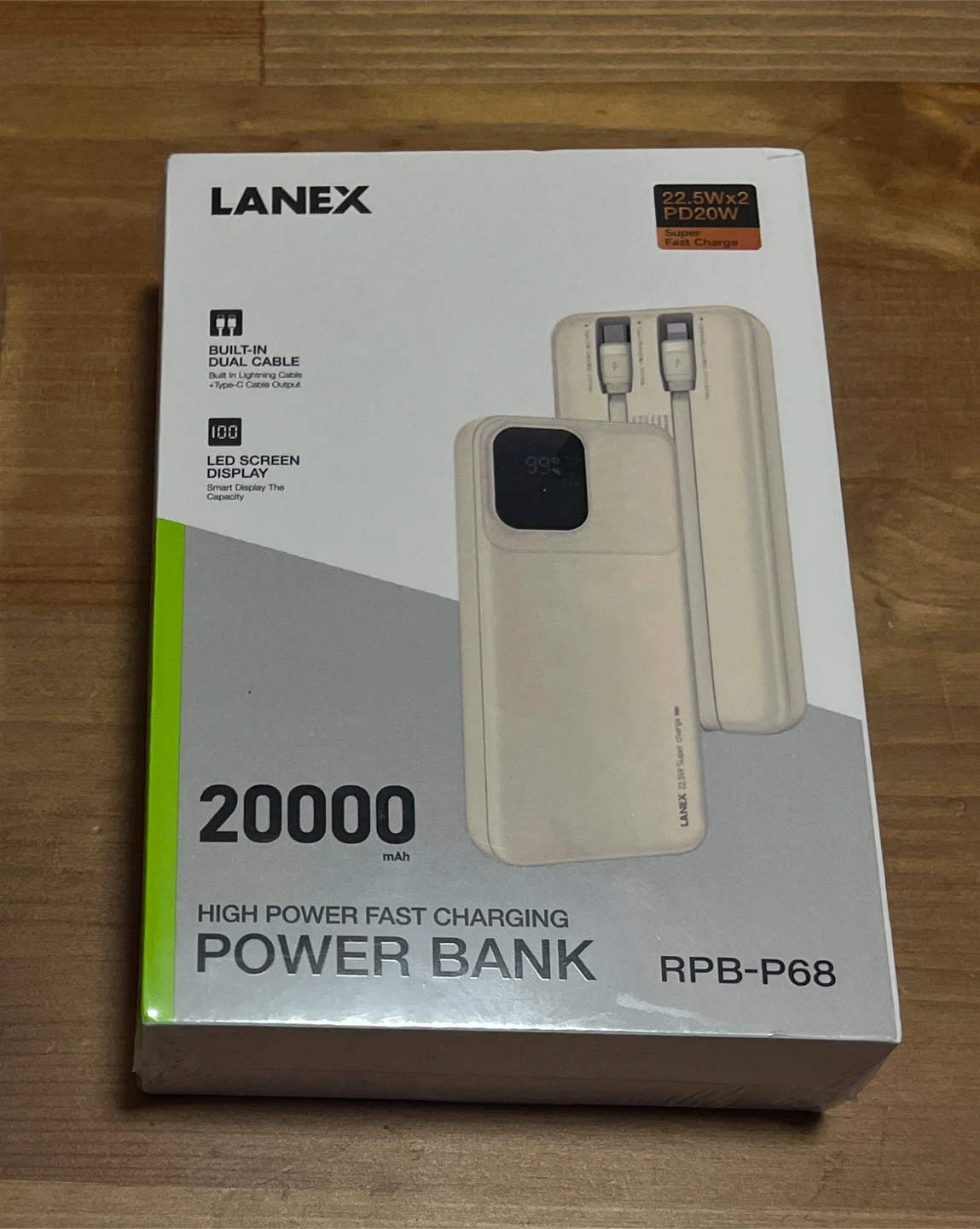 New Lanex 20,000mAh 22.5W Power Bank 3C