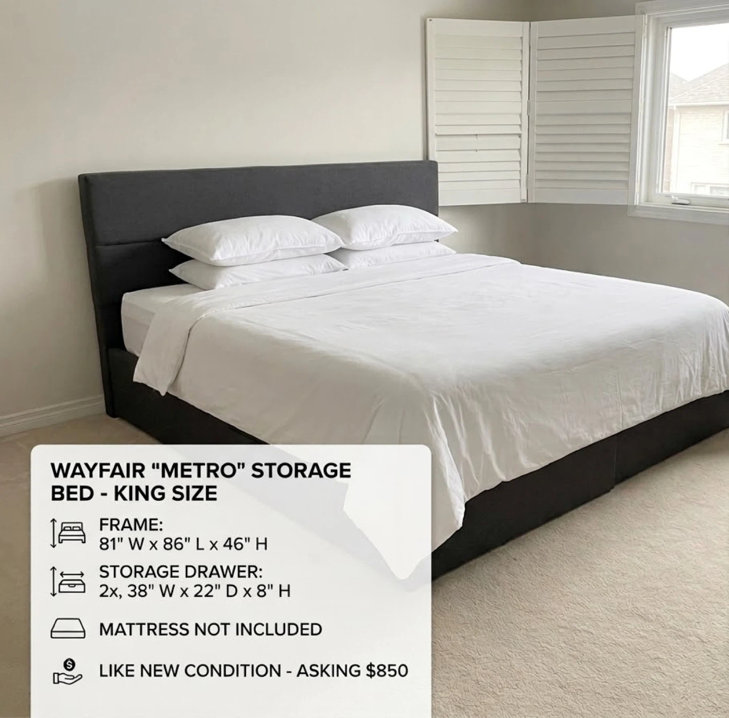 Wayfair Metro King Storage Bed