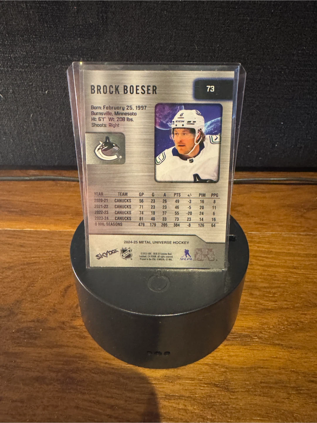 Vancouver Canucks 2024-25 Skybox Metal Universe #73 Brock Boeser - photo 2