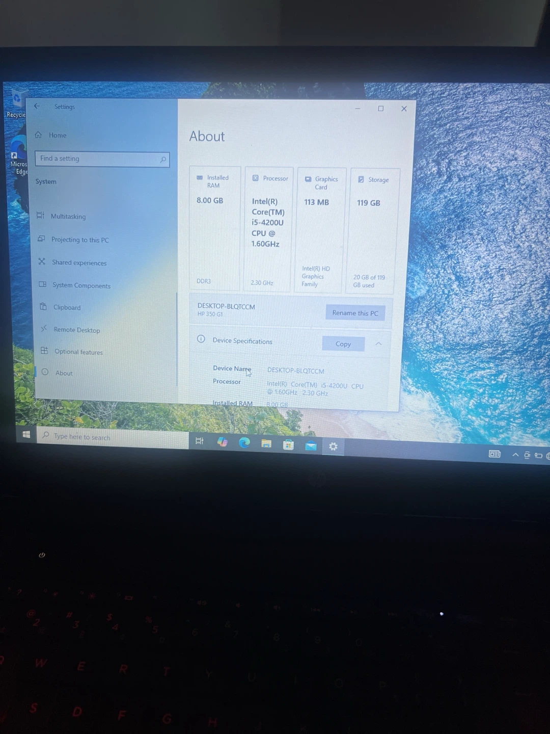 HP 350 G1 Laptop - Intel Core i5, 8GB RAM - photo 4