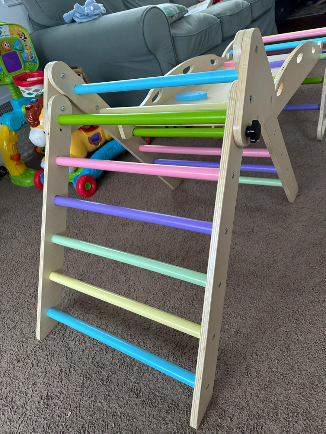 Kids Wooden Climbing Triangle and Rocker Set - photo 4