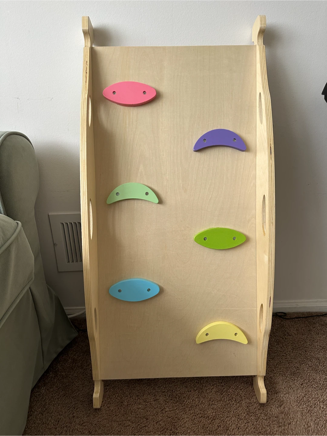 Kids Wooden Climbing Triangle and Rocker Set - photo 5