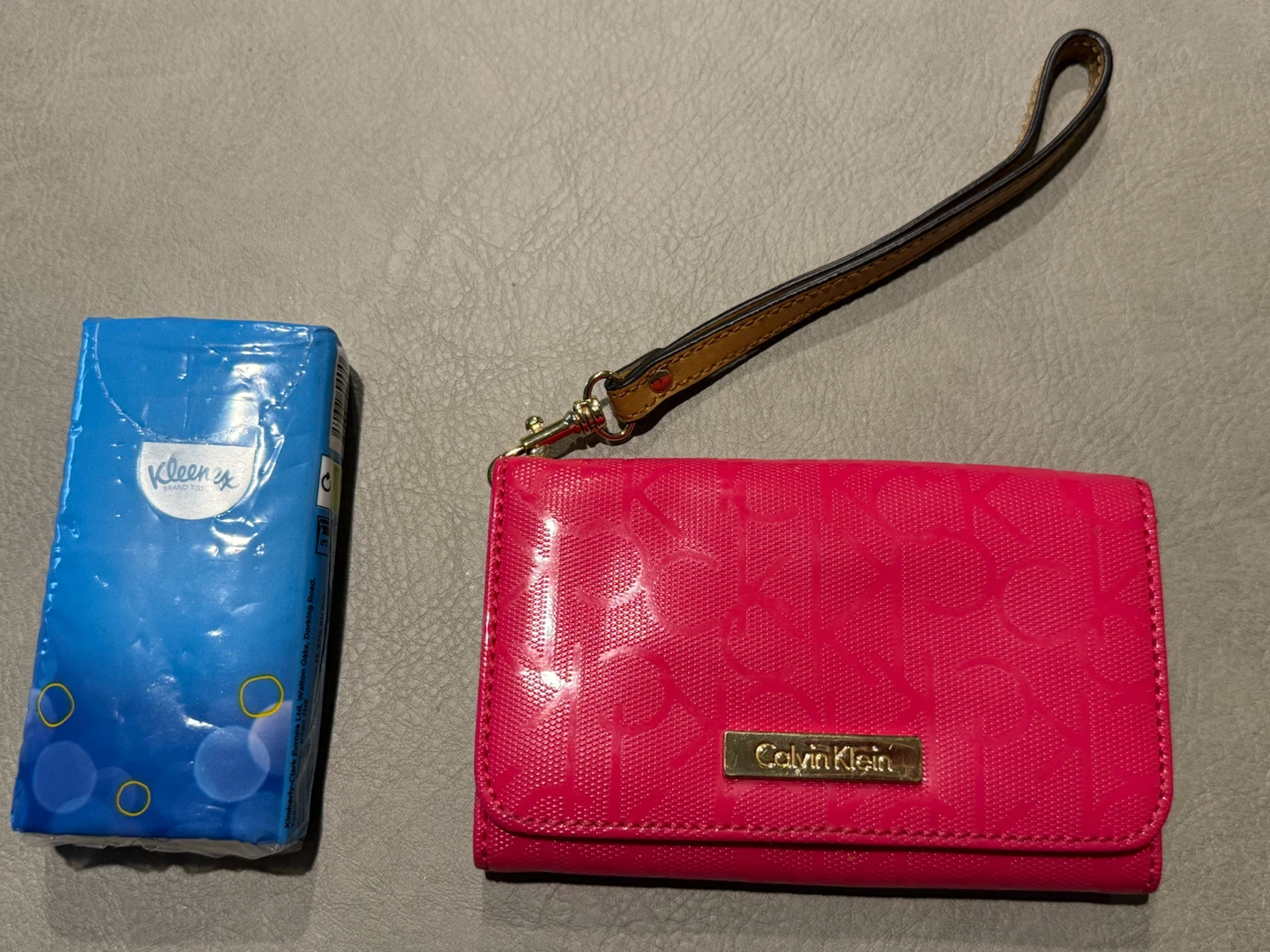 Calvin Klein Hot Pink Monogram Wristlet Wallet with Card Holder - photo 3