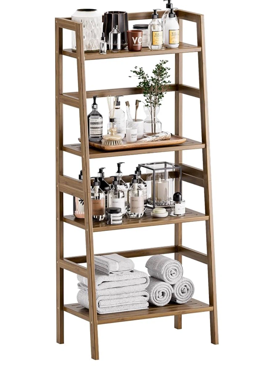 4-Layer Bamboo Ladder Shelf